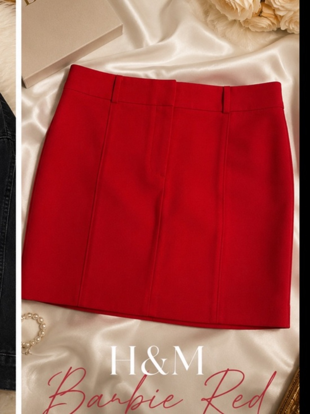 H&M Bright Red Mini Skirt | Size 8 | Barbiecore Statement Piece
